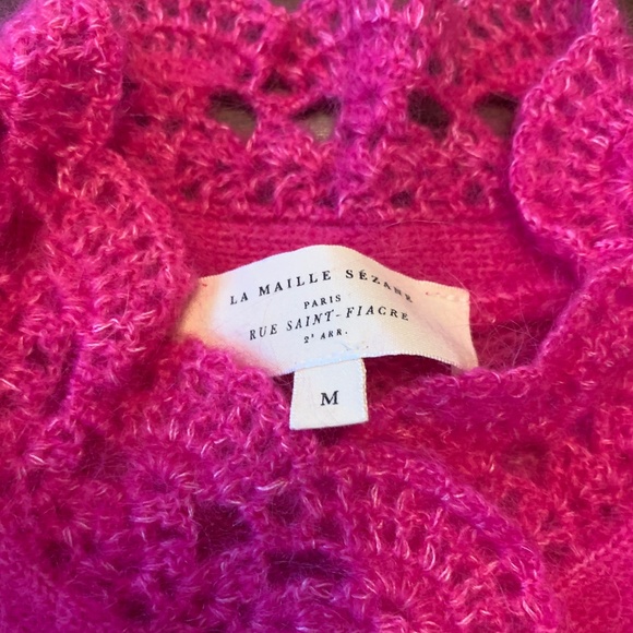 Sézane Angie Cardigan Raspberry—Size M - Picture 4 of 7